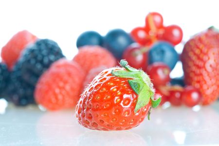 blueberry, blackberry, raspberry. fresh berries 
の写真素材