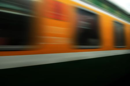 train passing by. Motion blur 