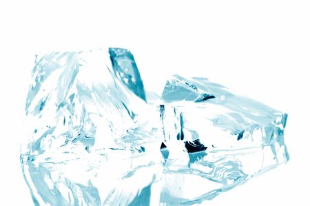 ice cubes in blue lightの写真素材