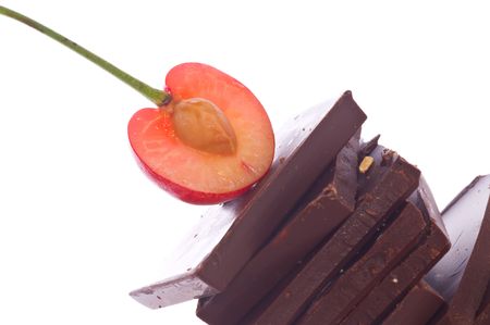 chocolate and fruit/ on isolated 
の写真素材