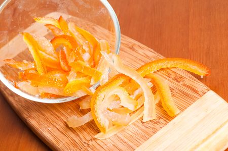 candied fruit  orange and lemonの写真素材