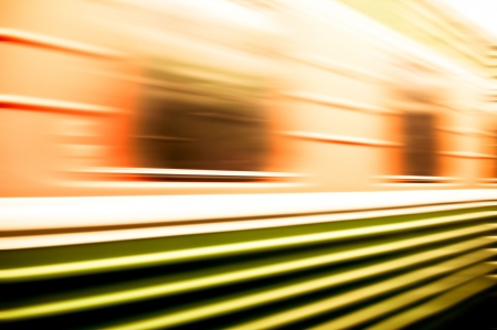 train passing by. Motion blurの写真素材