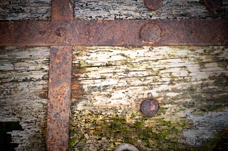 rusty metal and wood  backgroundの写真素材