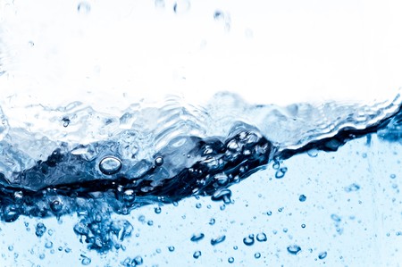 Clean water splash. macro shot