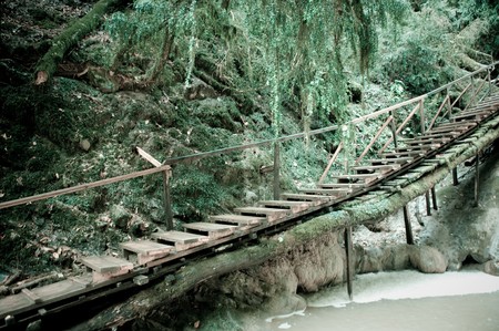 Old rope-wayの写真素材