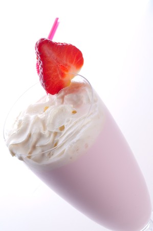 glass of delicious  smoothie with fresh fruitsの写真素材