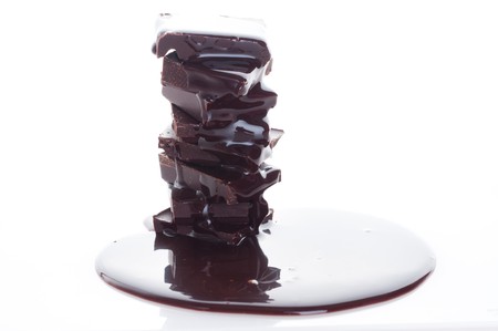 Chocolates on a light backgroundの写真素材