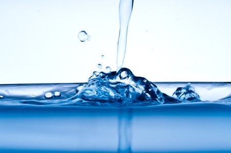 fresh clean water splash. macroの写真素材