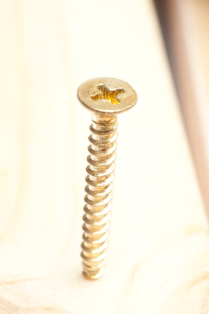 Screwdriver, screws and the drawingの写真素材