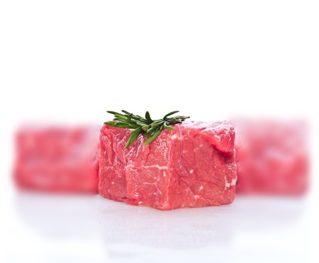 fresh meat on sliceの写真素材