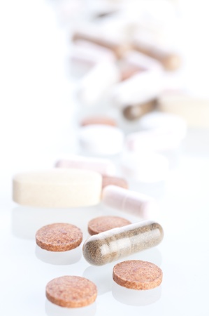 Medical pills and tabletsの写真素材