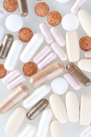 Medical pills and tabletsの写真素材