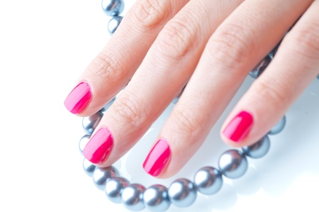 manicre treatment at the wellness salon の写真素材