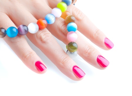 manicre treatment at the wellness salon の写真素材