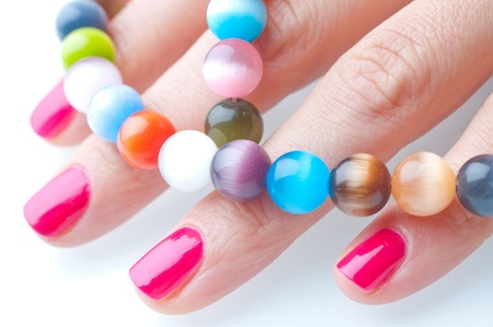 manicre treatment at the wellness salon の写真素材