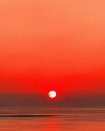 Colorful painting modern artistic artwork, drawing in oil nature landscape view, beautiful vacation travel place, textured brush strokes, design print for canvas or paper poster, touristic productの写真素材