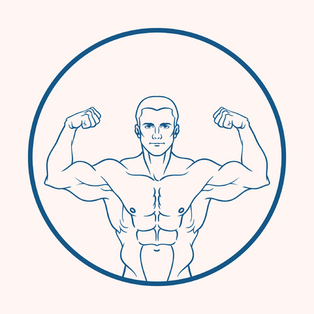 muscular manのイラスト素材