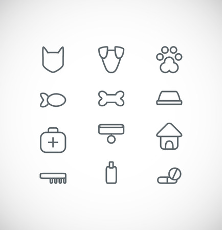set of pet iconsのイラスト素材