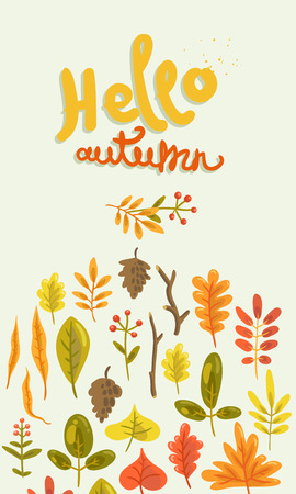 Hello autumnのイラスト素材