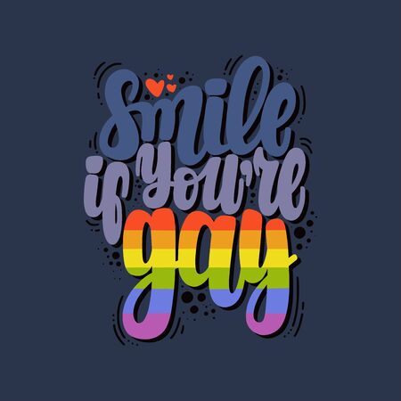 Illustration of LGBT phrase. Vector lettering. Design for cards, clothes and otherのイラスト素材
