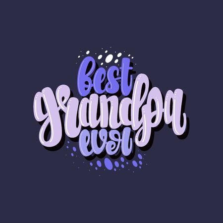 Illustration of Grandparentâs day. Vector lettering. Design for cards, clothes and otherのイラスト素材