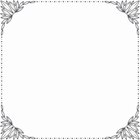 Illustration of floral vector frame.
Design for menu, invitation, postcards, posters and other.のイラスト素材