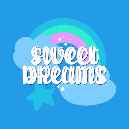 Sweets Dreams. Vector lettering. Design for card, invitation, party and otherのイラスト素材