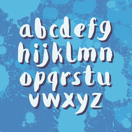 Hand written alphabet. Vector fontのイラスト素材