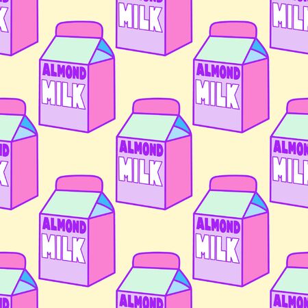 Milk seamless backgroundのイラスト素材