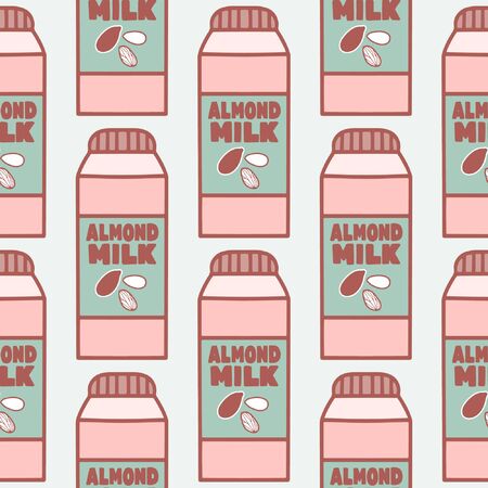 Milk seamless backgroundのイラスト素材