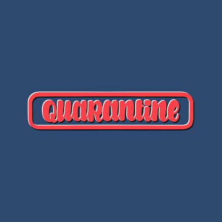 Quarantine. Vector lettering. Design for cards, posters, clothes and otherのイラスト素材