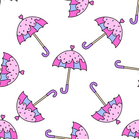 Umbrella Seamless patternのイラスト素材