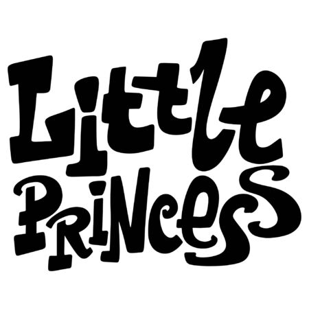 Handwritten style font Little Princess , text card, poster, t-shirt lettering printのイラスト素材