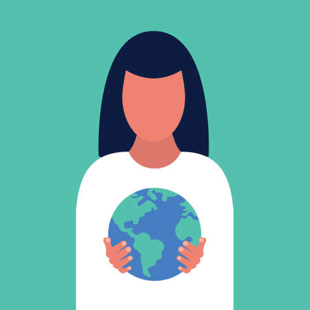 Save the planet concept. Colorful flat vector illustration.のイラスト素材