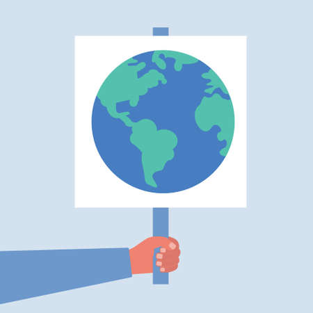 Save the planet concept. Colorful flat vector illustration.のイラスト素材