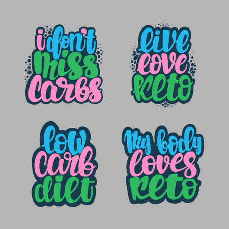Collection of Keto diet theme.のイラスト素材