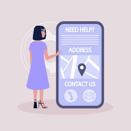 Contact us concept. Vector icon for website information. Colorful flat illustrationのイラスト素材