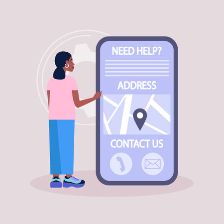 Contact us concept. Vector icon for website information. Colorful flat illustrationのイラスト素材