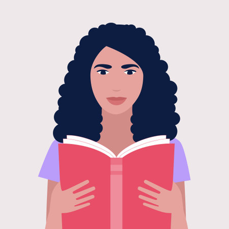 Education concept, reading books, gaining knowledge. Vector illustration in a flat styleのイラスト素材