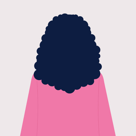 Back side of character. Vector illustration in a flat styleのイラスト素材