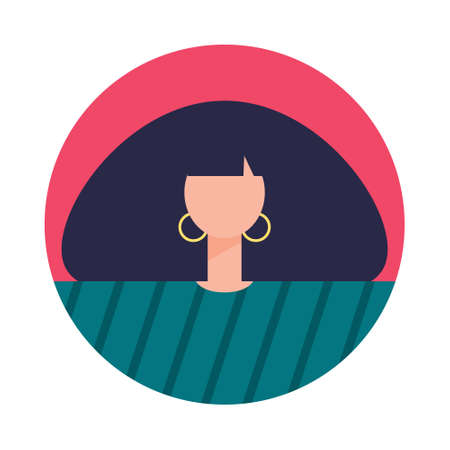 Illustration of character avatar. Vector illustration in a flat styleのイラスト素材