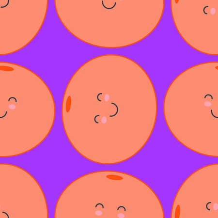 Orange pattern. Vector illustration in a flat styleのイラスト素材