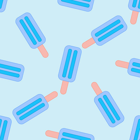 Ice cream pattern. Vector illustration in a flat styleのイラスト素材