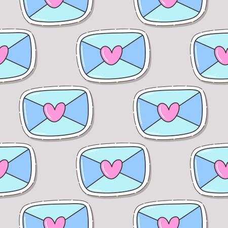 Letter pattern. Vector illustration in a flat styleのイラスト素材