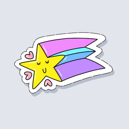 Falling star vector illustration in a flat styleのイラスト素材