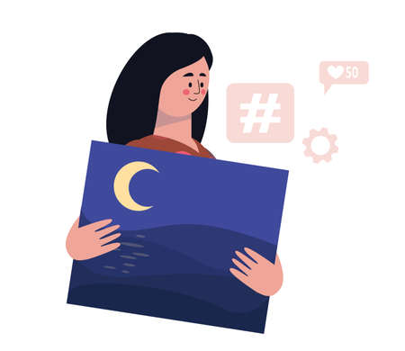 Content creation concept. Vector illustration in a flat styleのイラスト素材