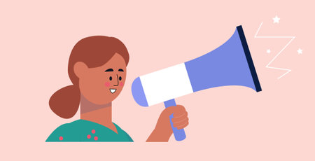 Pr, speech concept. Vector illustration in a flat styleのイラスト素材