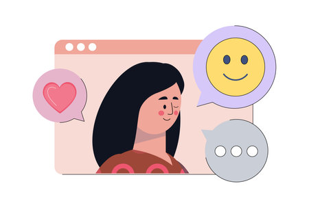 social media concept. Vector illustration in a flat styleのイラスト素材