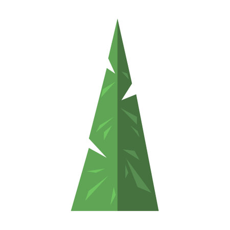An element of forest and urban landscape. A fir tree on an isolated background. Vector collection in a flat styleのイラスト素材