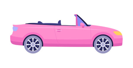 Passenger car on an isolated background. Vector illustration in a flat styleのイラスト素材